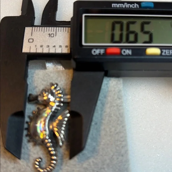 Abalone and Sterling seahorse pendant - Picture 7 of 7
